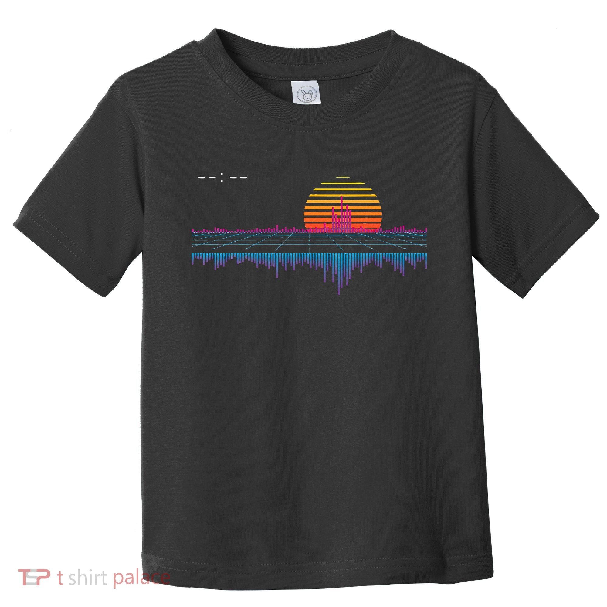 Retrowave Synthwave Vaporwave Sunset Aesthetic Toddler T-Shirt