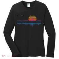 Retrowave Synthwave Vaporwave Sunset Aesthetic Women's Long Sleeve Shirt thumb 0