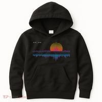 Retrowave Synthwave Vaporwave Sunset Aesthetic Kids Hoodie thumb 0