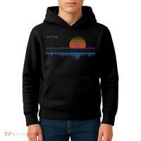 Retrowave Synthwave Vaporwave Sunset Aesthetic Kids Hoodie thumb 4