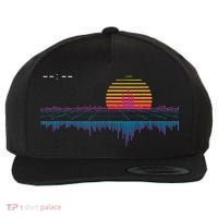 Retrowave Synthwave Vaporwave Sunset Aesthetic Wool Snapback Cap thumb 0