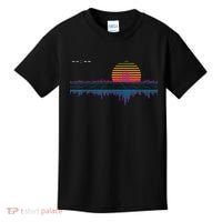 Retrowave Synthwave Vaporwave Sunset Aesthetic Kids T-Shirt thumb 0