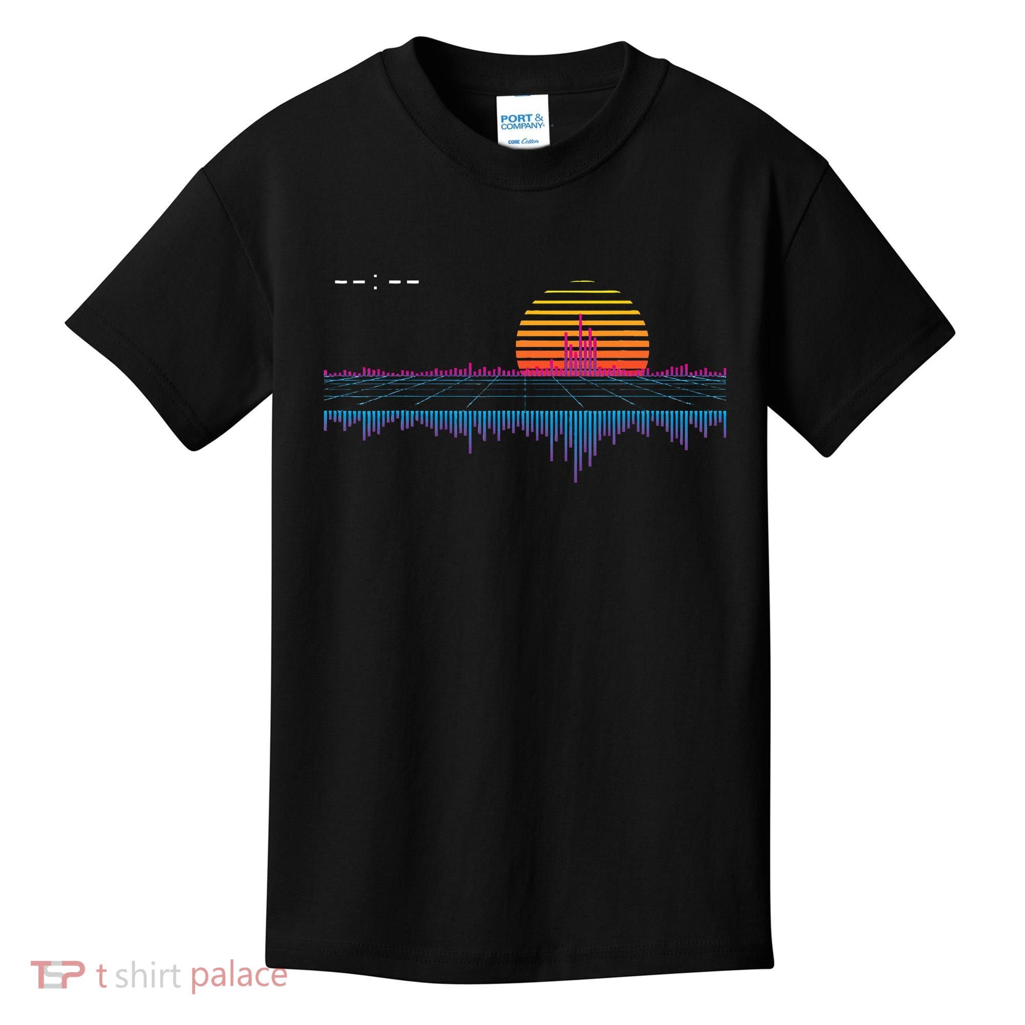 Retrowave Synthwave Vaporwave Sunset Aesthetic Kids T-Shirt
