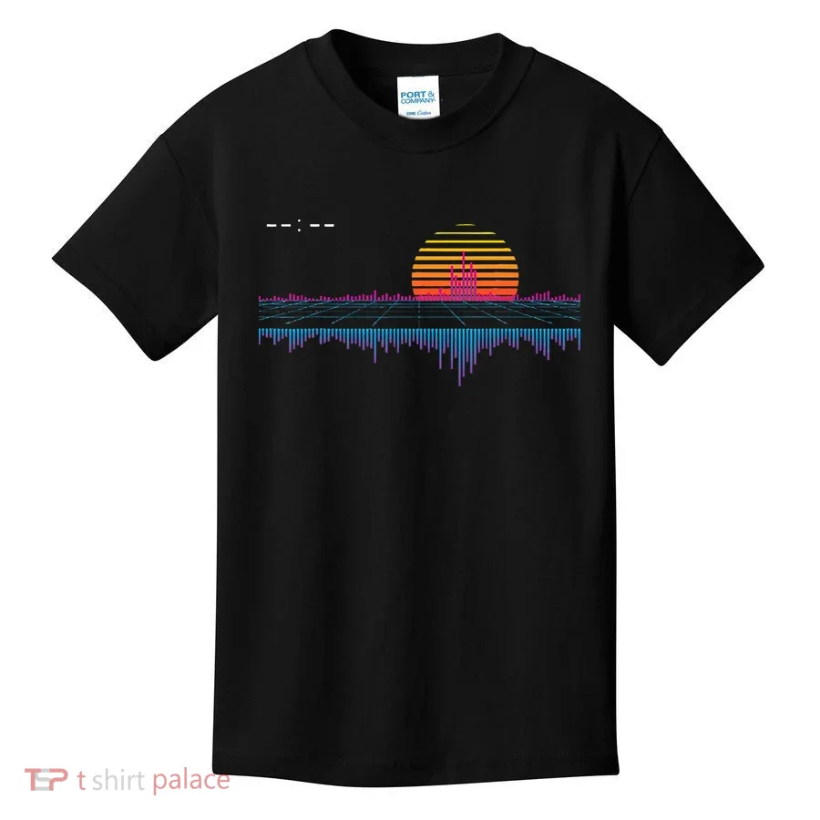 Retrowave Synthwave Vaporwave Sunset Aesthetic Kids T-Shirt