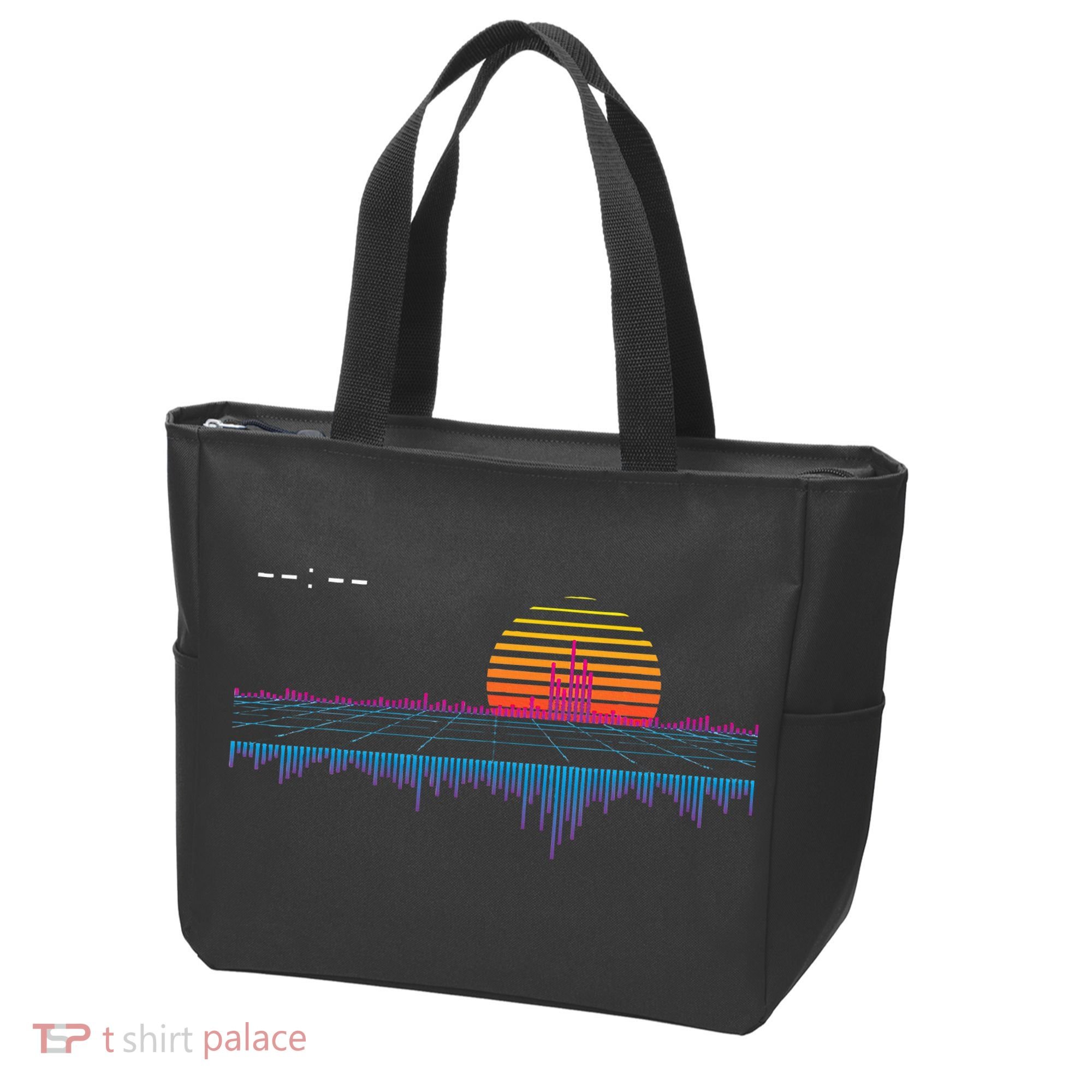 Retrowave Synthwave Vaporwave Sunset Aesthetic Tote Bag