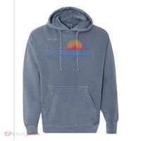 Retrowave Synthwave Vaporwave Sunset Aesthetic Comfort Colors Garment-Dyed Hooded Sweatshirt thumb 0