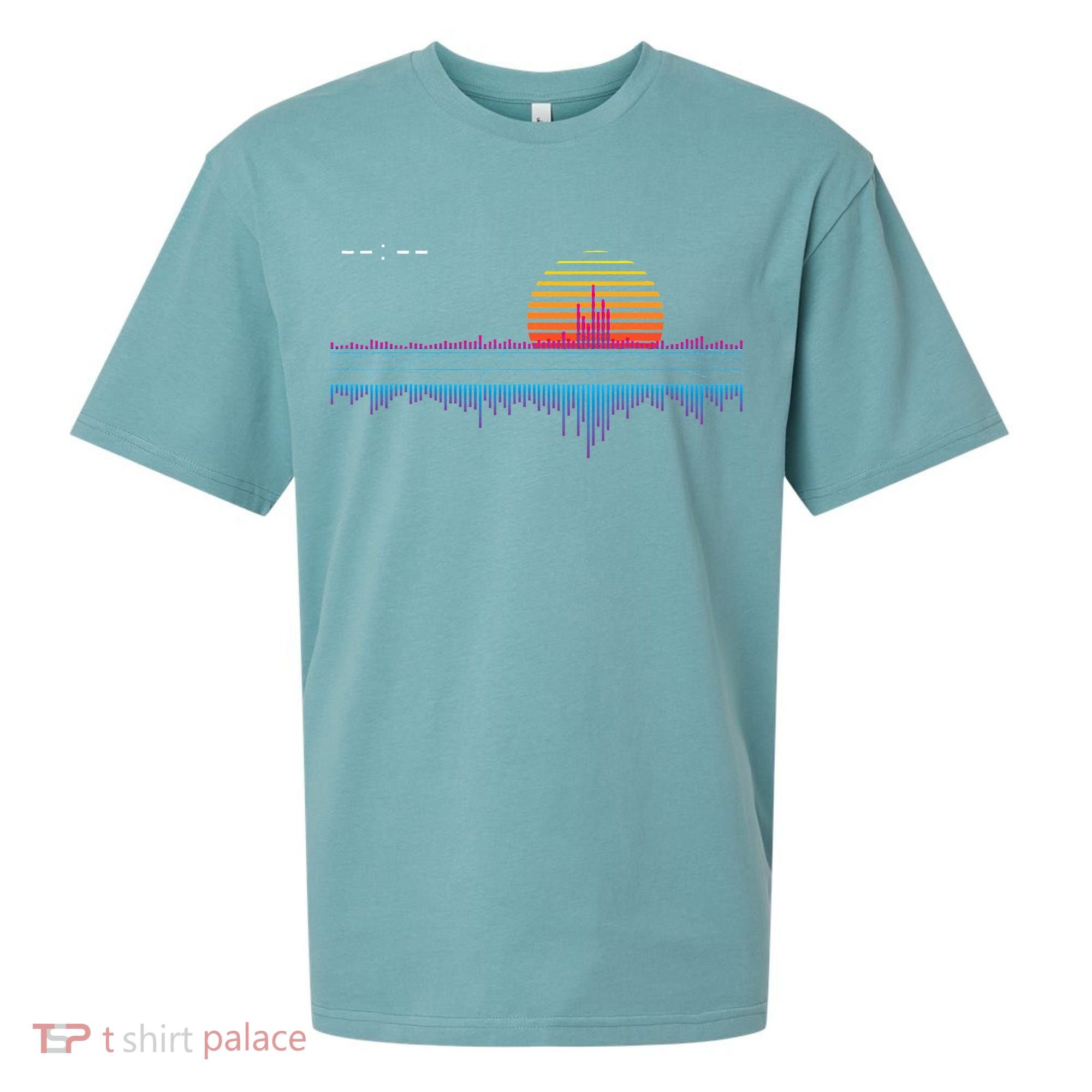 Retrowave Synthwave Vaporwave Sunset Aesthetic Sueded Cloud Jersey T-Shirt