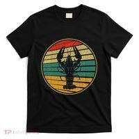 Retro Style Vintage Sea Crawfish Lobster Silhouette 60s 70s T-Shirt thumb 0