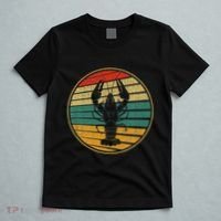 Retro Style Vintage Sea Crawfish Lobster Silhouette 60s 70s T-Shirt thumb 5