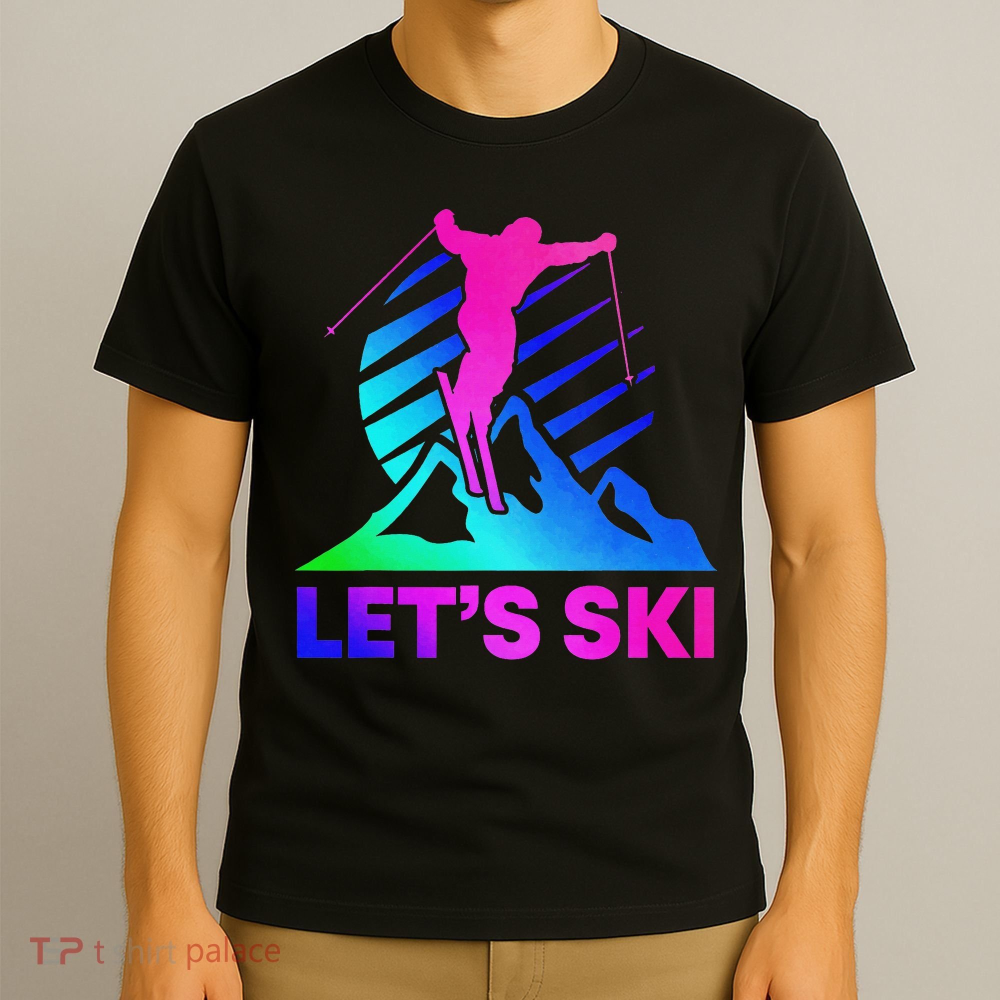 Retro Ski Vintage 80s 90s Skiing Outfit T-Shirt