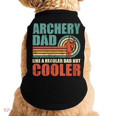 Retro Style Vintage Archery Dad Father's Day Gift Doggie Tank
