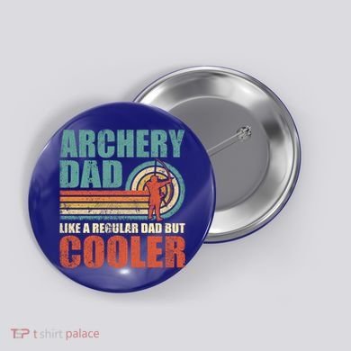 Retro Style Vintage Archery Dad Father's Day Gift Button
