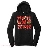 Retro Summer Vibes Coquette Bow Watermelon Summer Vacation Women's Hoodie thumb 0