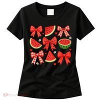 Retro Summer Vibes Coquette Bow Watermelon Summer Vacation Women's T-Shirt thumb 0
