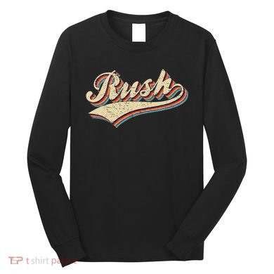 Rush Surname Vintage Retro Gifts Rush Long Sleeve Shirt