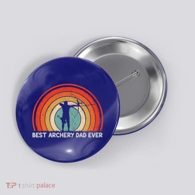 Retro Style Vintage Best Archery Dad Ever Father's Day Gift Button