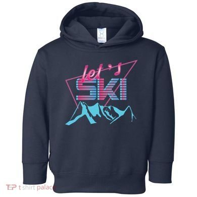 Retro Ski Vintage 80s Ski Costume Toddler Hoodie