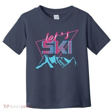 Retro Ski Vintage 80s Ski Costume Toddler T-Shirt