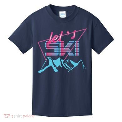 Retro Ski Vintage 80s Ski Costume Kids T-Shirt