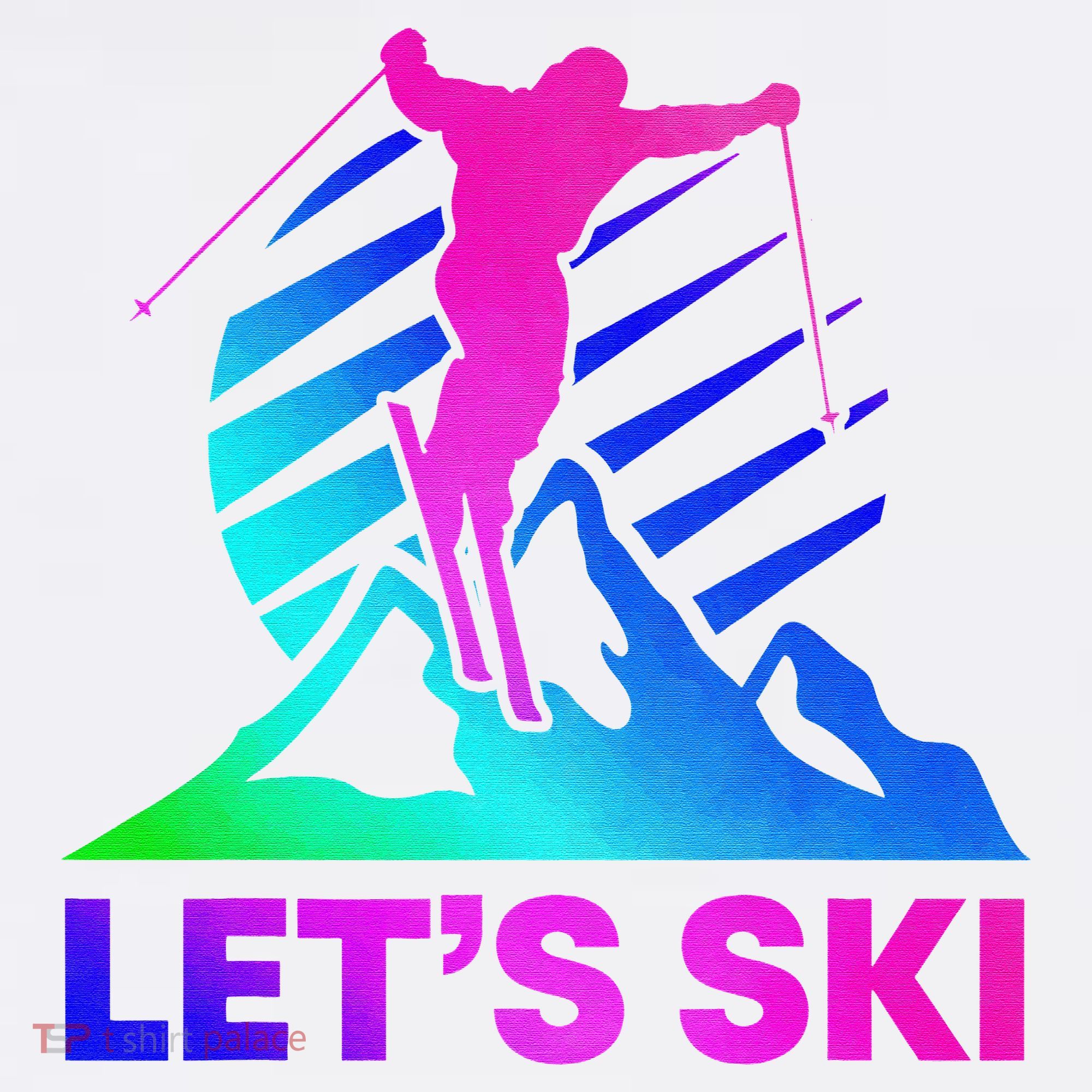 Retro Ski Vintage 80s 90s Skiing Outfit T-Shirt
