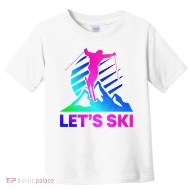 Retro Ski Vintage 80s 90s Skiing Outfit Toddler T-Shirt