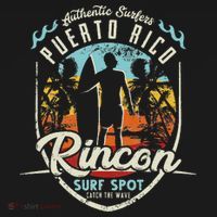 Rincon Surfing Vintage 80s Palm Tree Surfer Puerto Rico Surf T-Shirt thumb 7
