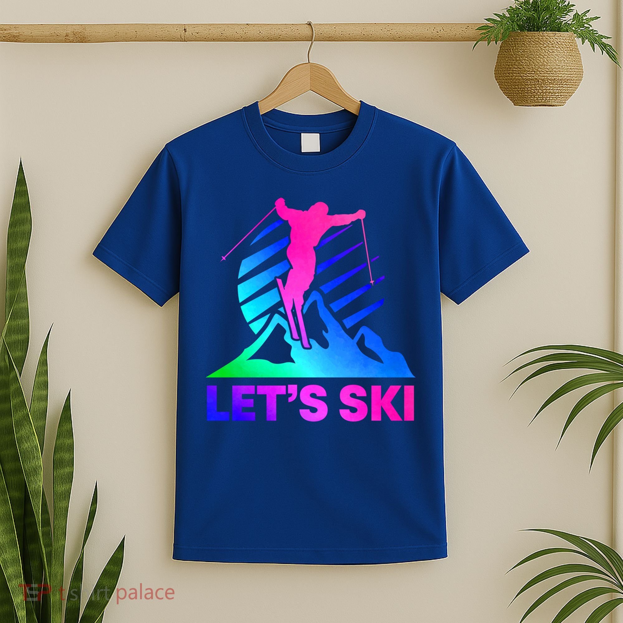 Retro Ski Vintage 80s 90s Skiing Outfit Gift T-Shirt