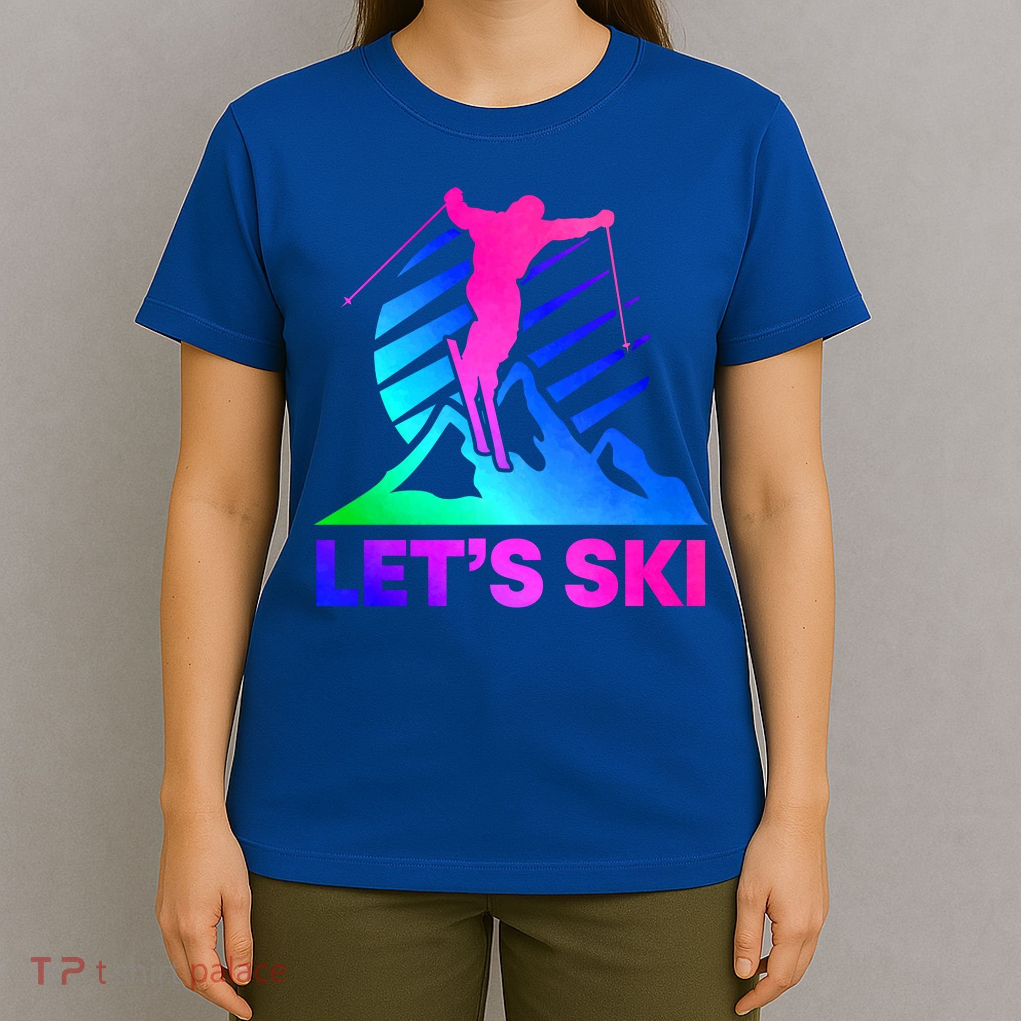 Retro Ski Vintage 80s 90s Skiing Outfit Gift T-Shirt