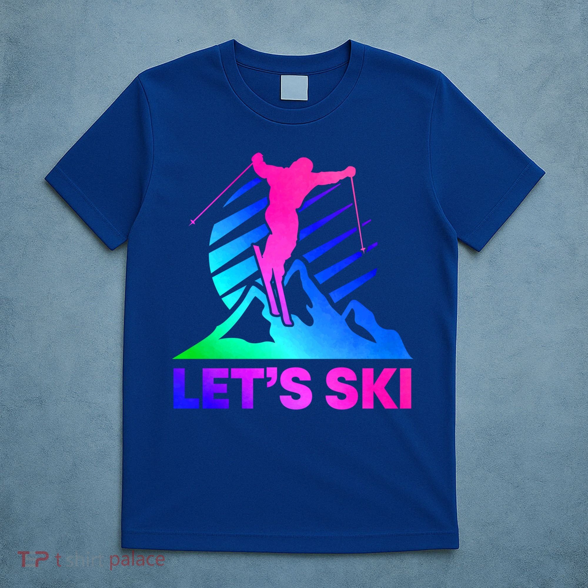 Retro Ski Vintage 80s 90s Skiing Outfit Gift T-Shirt