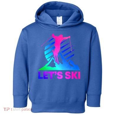 Retro Ski Vintage 80s 90s Skiing Outfit Gift Toddler Hoodie