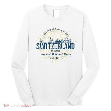 Retro Style Vintage Switzerland Long Sleeve Shirt