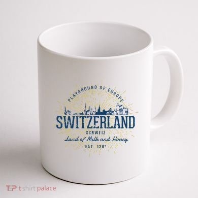 Retro Style Vintage Switzerland Coffee Mug back