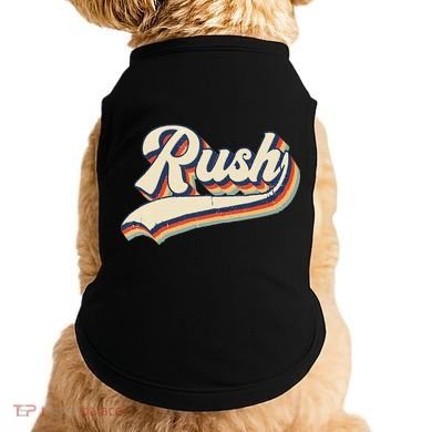 Rush Surname Vintage Retro Gift Doggie Tank