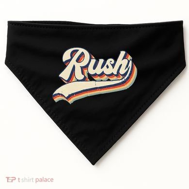 Rush Surname Vintage Retro Gift USA-Made Doggie Bandana