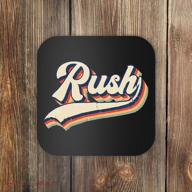 Rush Surname Vintage Retro Gift Coaster