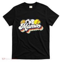 Retro Soccer Volleyball Basketball Softball Mama Mother Day T-Shirt thumb 0