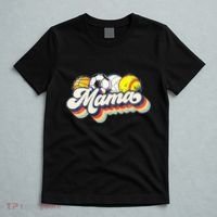 Retro Soccer Volleyball Basketball Softball Mama Mother Day T-Shirt thumb 5