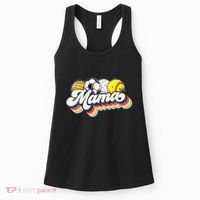 Retro Soccer Volleyball Basketball Softball Mama Mother Day Women's Tank Top thumb 0