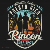 Rincon Surfing Vintage 80s Palm Tree Surfer Puerto Rico Surf T-Shirt thumb 7