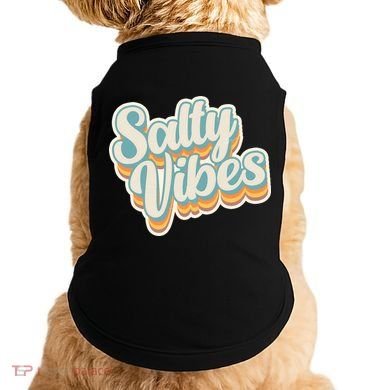 Retro Salty Vibes Beach Lover Doggie Tank