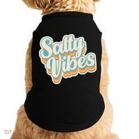 Retro Salty Vibes Beach Lover Doggie Tank thumb 0