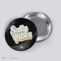 Retro Salty Vibes Beach Lover Button thumb 0