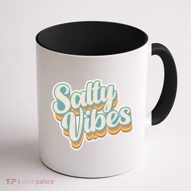 Retro Salty Vibes Beach Lover Coffee Mug back