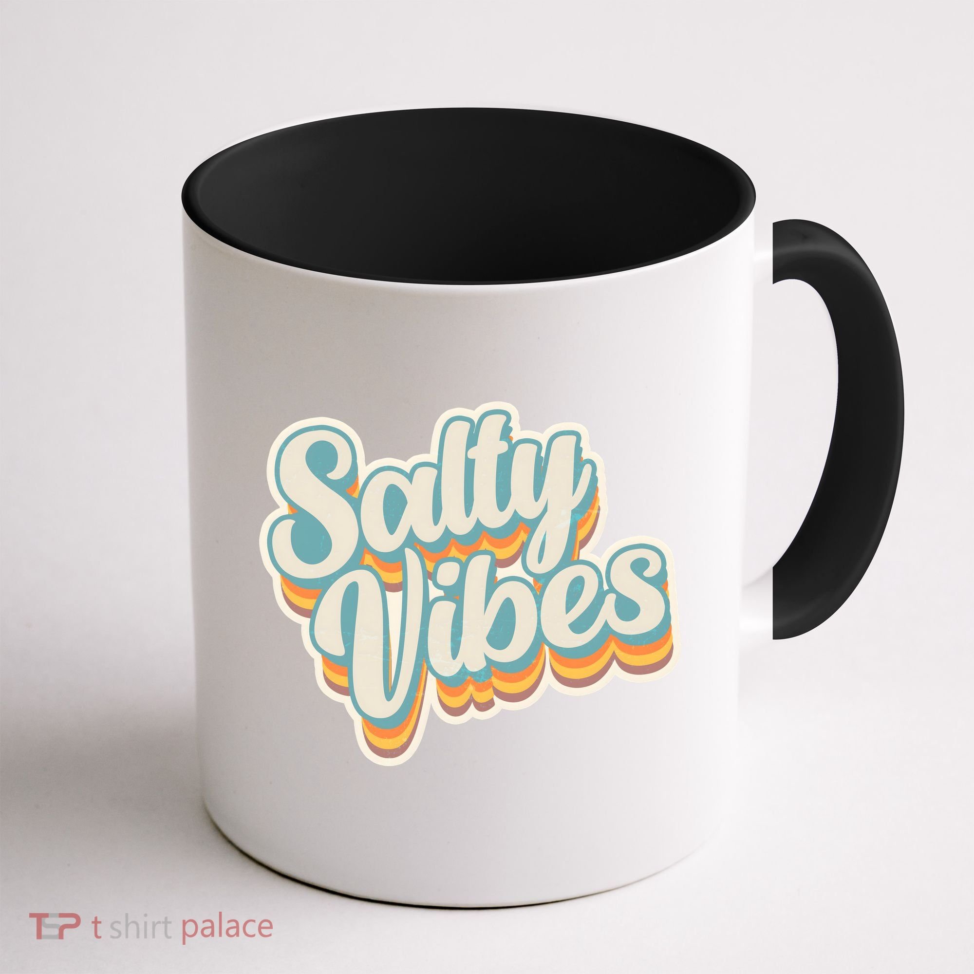Retro Salty Vibes Beach Lover Coffee Mug