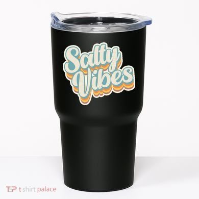 Retro Salty Vibes Beach Lover Tumbler