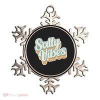 Retro Salty Vibes Beach Lover Ornament thumb 0