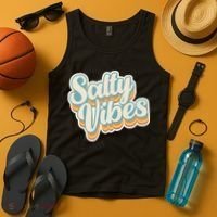 Retro Salty Vibes Beach Lover Tank Top thumb 4