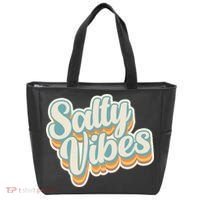 Retro Salty Vibes Beach Lover Tote Bag thumb 0
