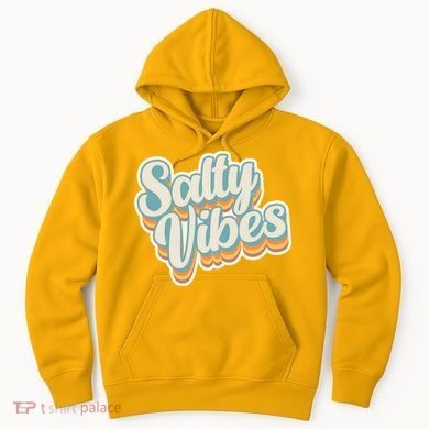Retro Salty Vibes Beach Lover Hoodie