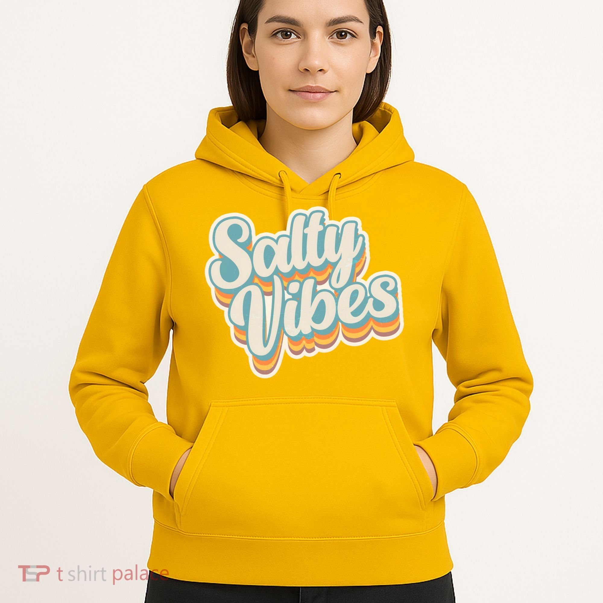 Retro Salty Vibes Beach Lover Hoodie